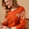 WhatsApp Image 2026-05-26 at 3.54.53 PM (7) Women's Green Printed Cotton Short Kurti