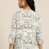 WhatsApp Image 2026-05-26 at 3.56.26 PM (1) Women's White-Black Printed Short Kurti