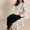 WhatsApp Image 2026-05-26 at 3.56.26 PM (2) Women's White-Black Printed Short Kurti