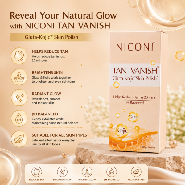 NICONI Tan Vanish Gluta-Kojic Skin Polish for Tan Removal 180g