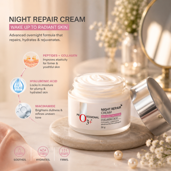 O3+ Night Repair Cream with Hyaluronic Acid