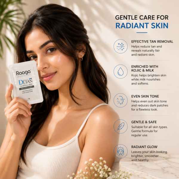 raaga detan 1 Raaga DeTan Tan Removal Cream – Kojic & Milk 12g